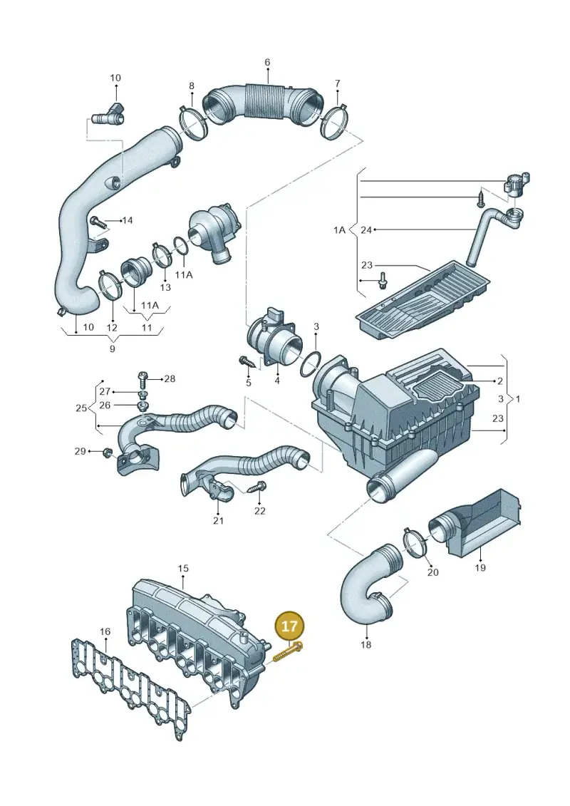 N91104701 — SEAT Altea XL Reference (2010-2013) diagram 420129500, position 17