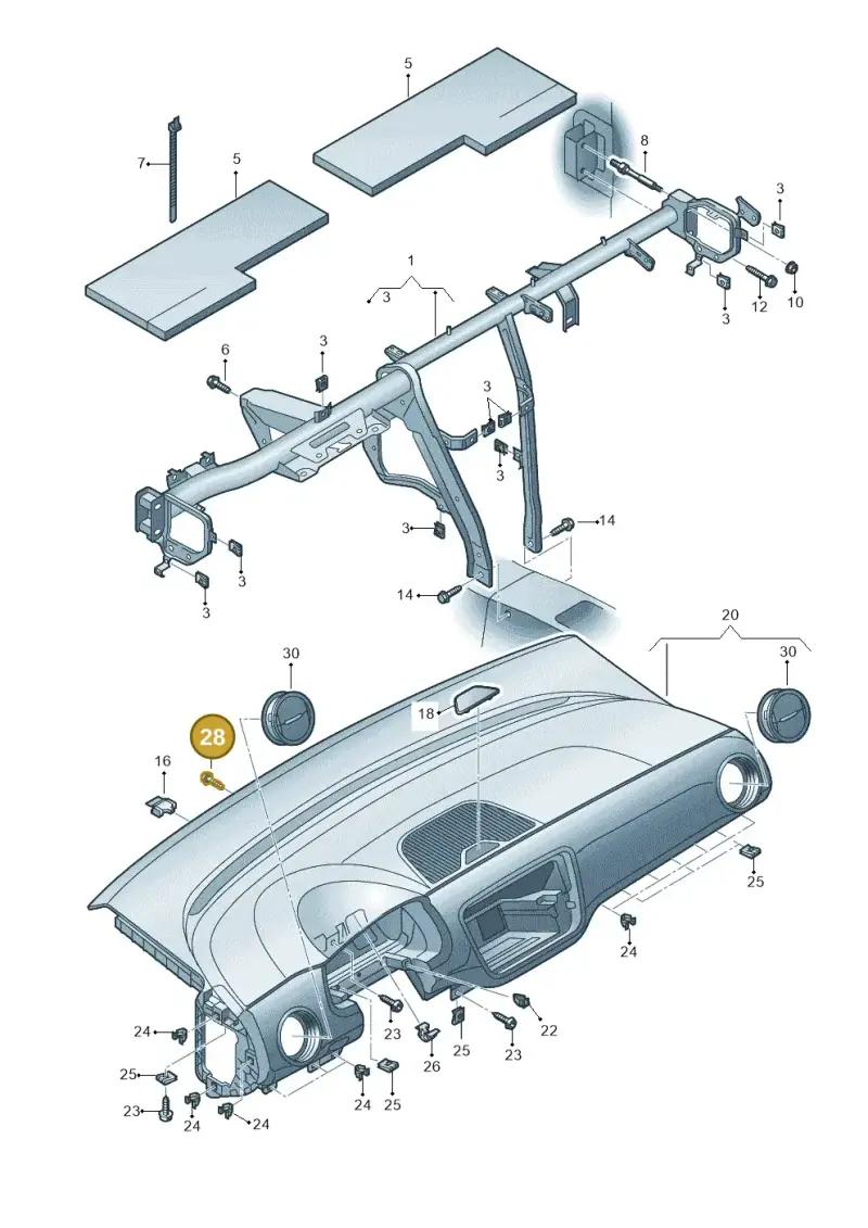 N91110801 — SEAT Mii electric (2020-2021) diagram 723857000, position 28