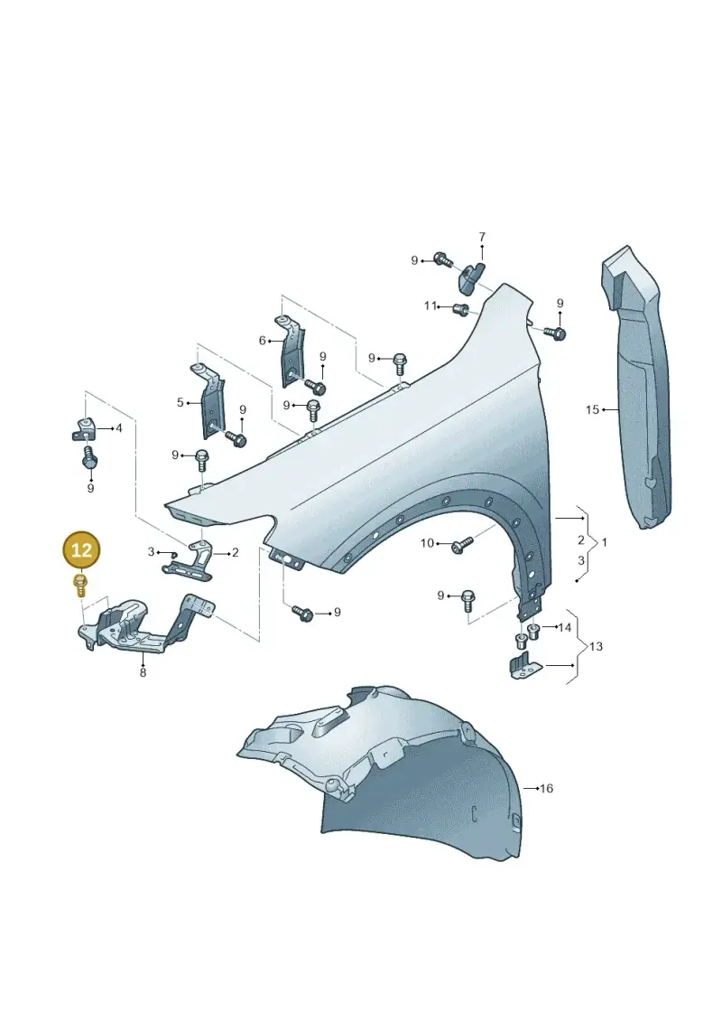 N91140301 — SEAT Formentor TSI CUPRA (2020-) diagram 5ff821000, position 12