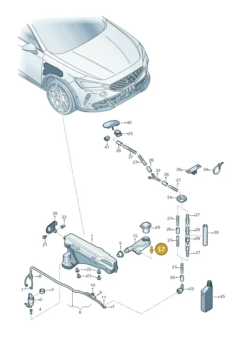 N91141501 — SEAT Formentor TSI CUPRA (2020-) diagram 5ff955015, position 17