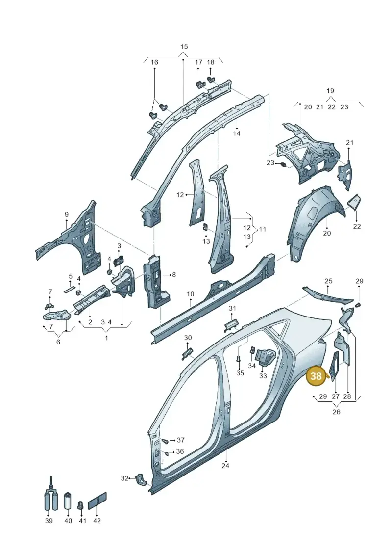 N91153301 — SEAT Leon style (2019-) diagram 5fn809000, position 38