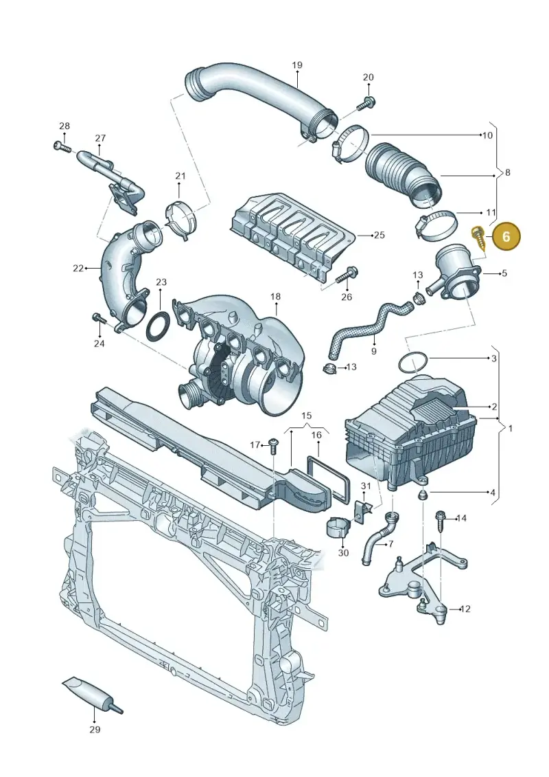 N91179601 — SEAT Formentor TSI CUPRA (2020-) diagram 898133300, position 6