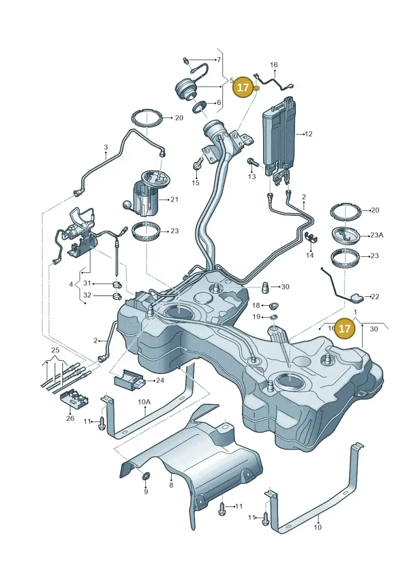 N91256401 — SEAT Ateca Style (2016-) diagram 746201400, position 17
