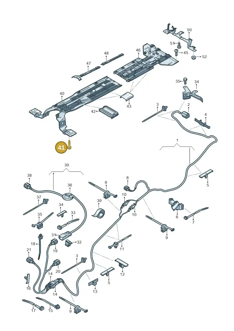 N91260401 — SEAT Tavascan Cupra (2023-) diagram 20h970012, position 41