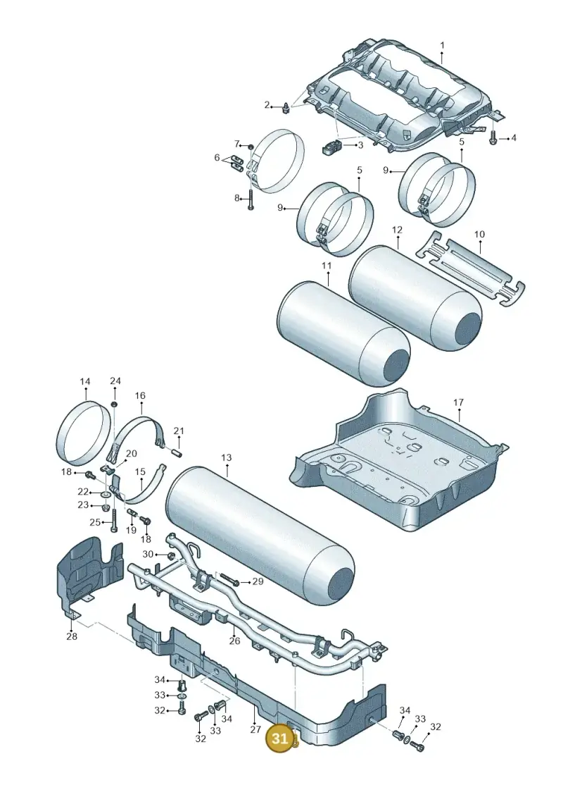 N91273201 — SEAT Leon ST Stylance (2016-2020) diagram 827201012, position 31