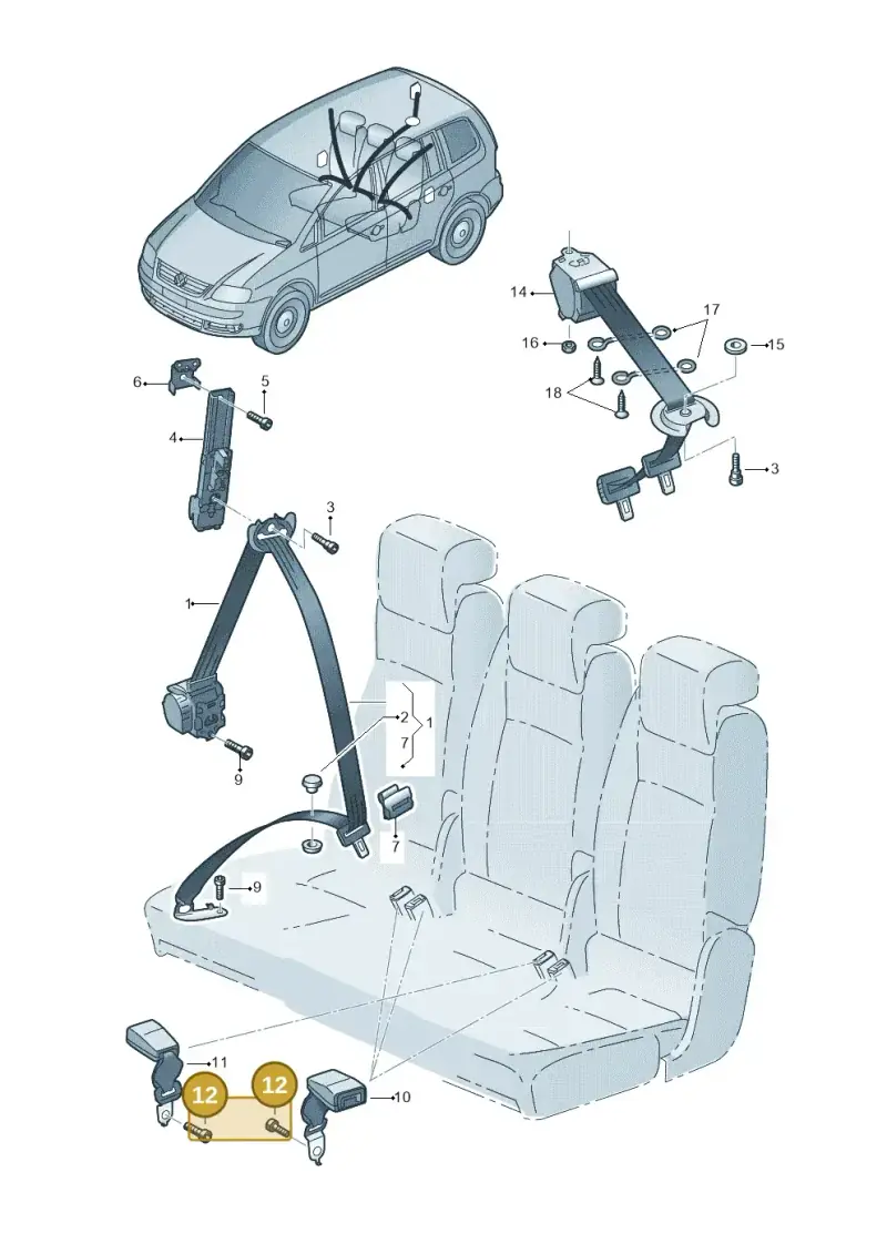 N98911503 — SEAT Altea XL Reference (2013-2013) diagram 409857700, position 12