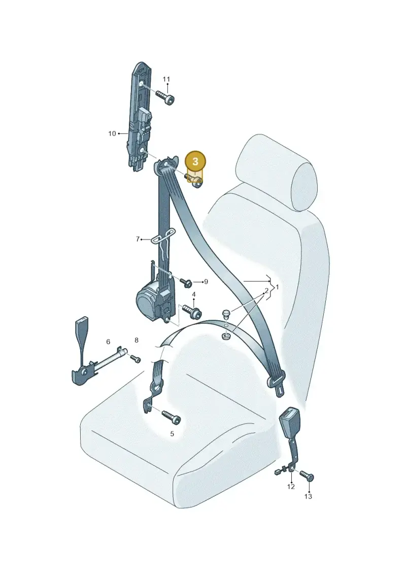 N98925201 — SEAT Mii reference (2011-2019) diagram 691857600, position 3