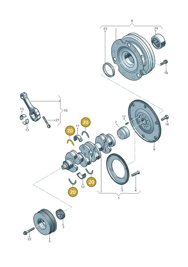 WHT000033B — SEAT Exeo ST Reference (2008-2011) diagram 647105050, position 20