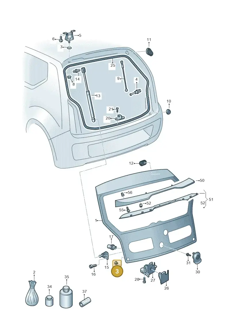 WHT007662A — SEAT Mii electric (2020-2021) diagram 723827000, position 3