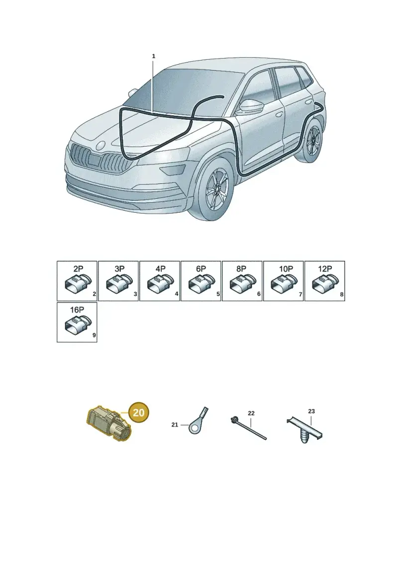 000098605A — Skoda Kodiaq (2018-2022) diagram 804971088, position 20