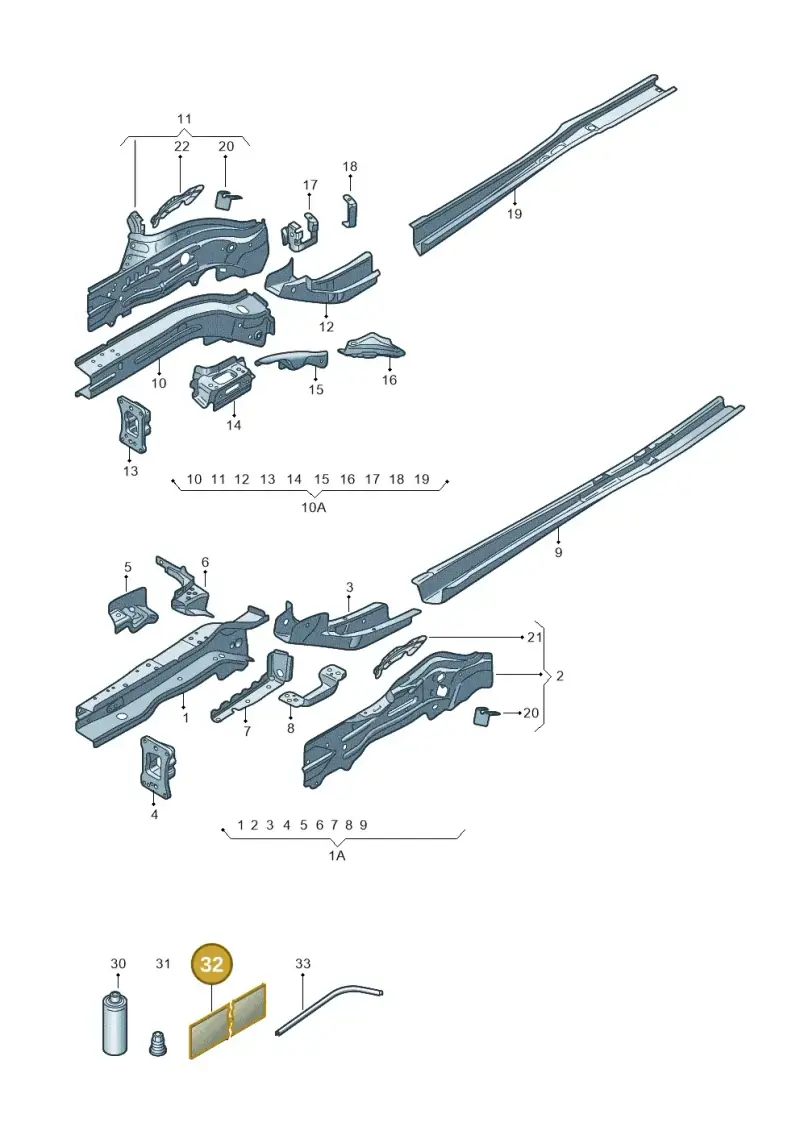 000800981A — Skoda Superb Combi (2023-) diagram 3p0803000, position 32