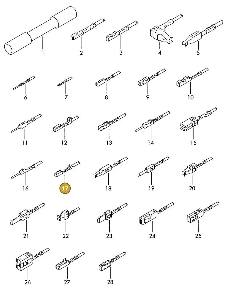 000979018E — Skoda 1J0 platform diagram 198979300, position 17