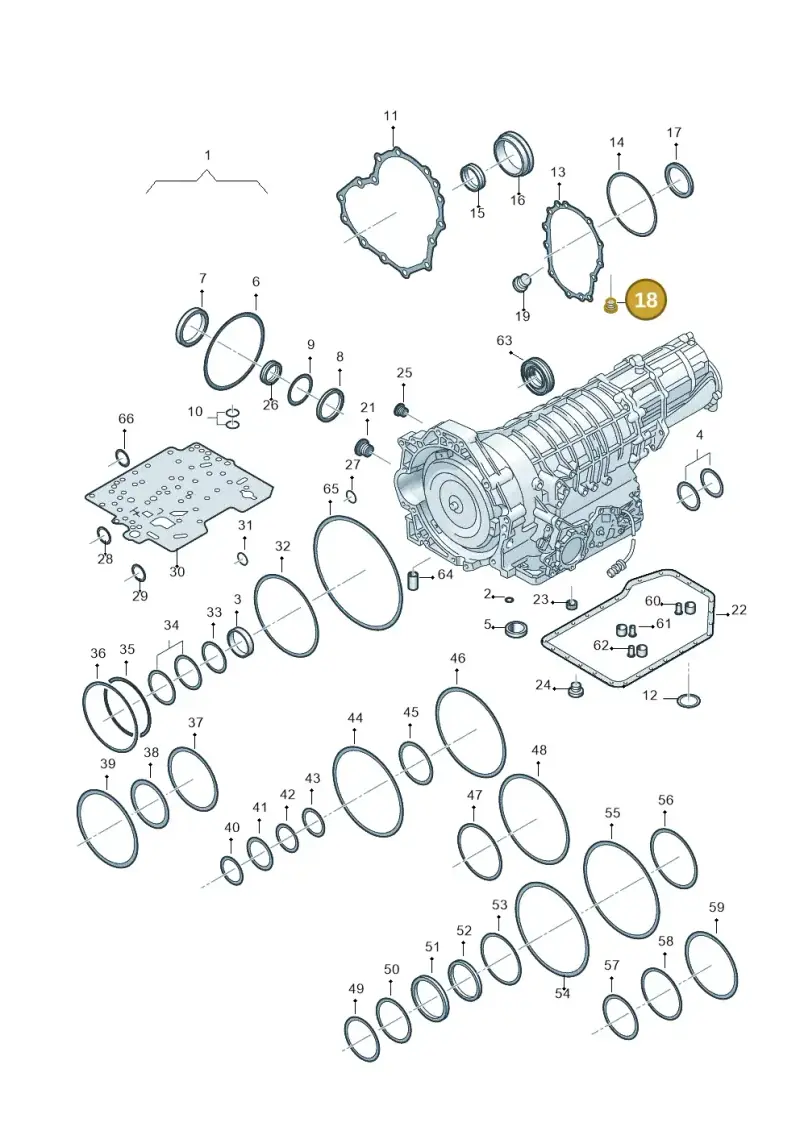 01V409057A — Skoda SUPERB                 02> (2001-) diagram 264321500, position 18