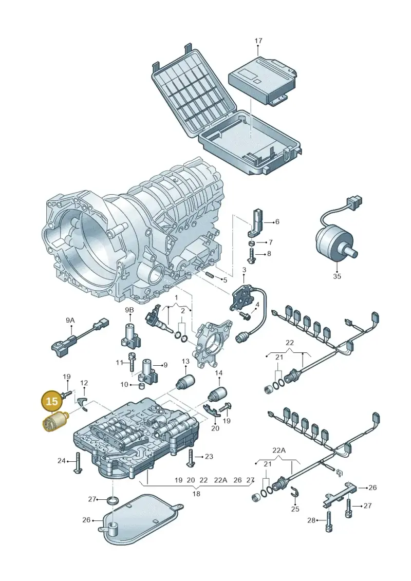 01V927333C — Skoda SUPERB                 02> (2001-) diagram 156927600, position 15