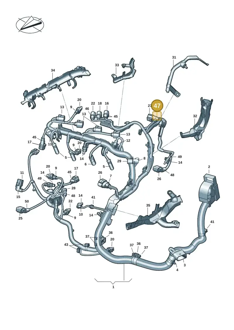 021971921 — Skoda Octavia (2019-2024) diagram 5h0971016, position 47