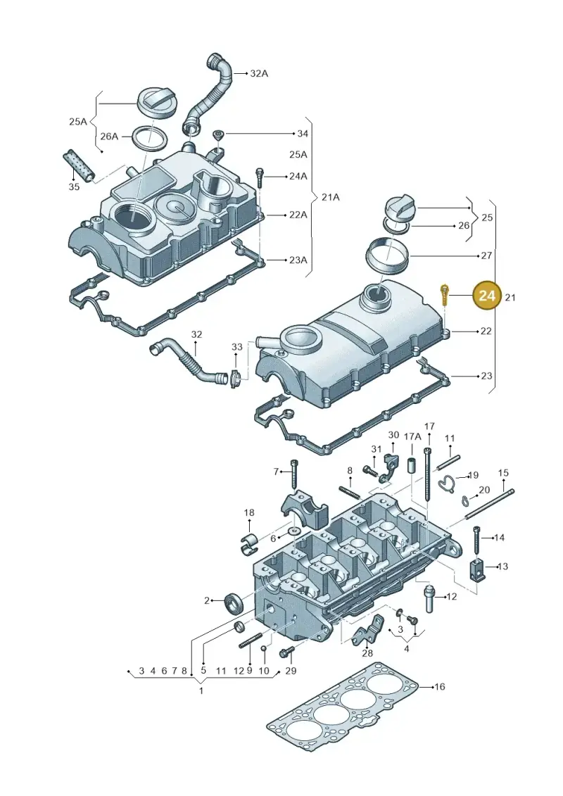 022103831B — Skoda Superb comfort (2008-2013) diagram 460103550, position 24