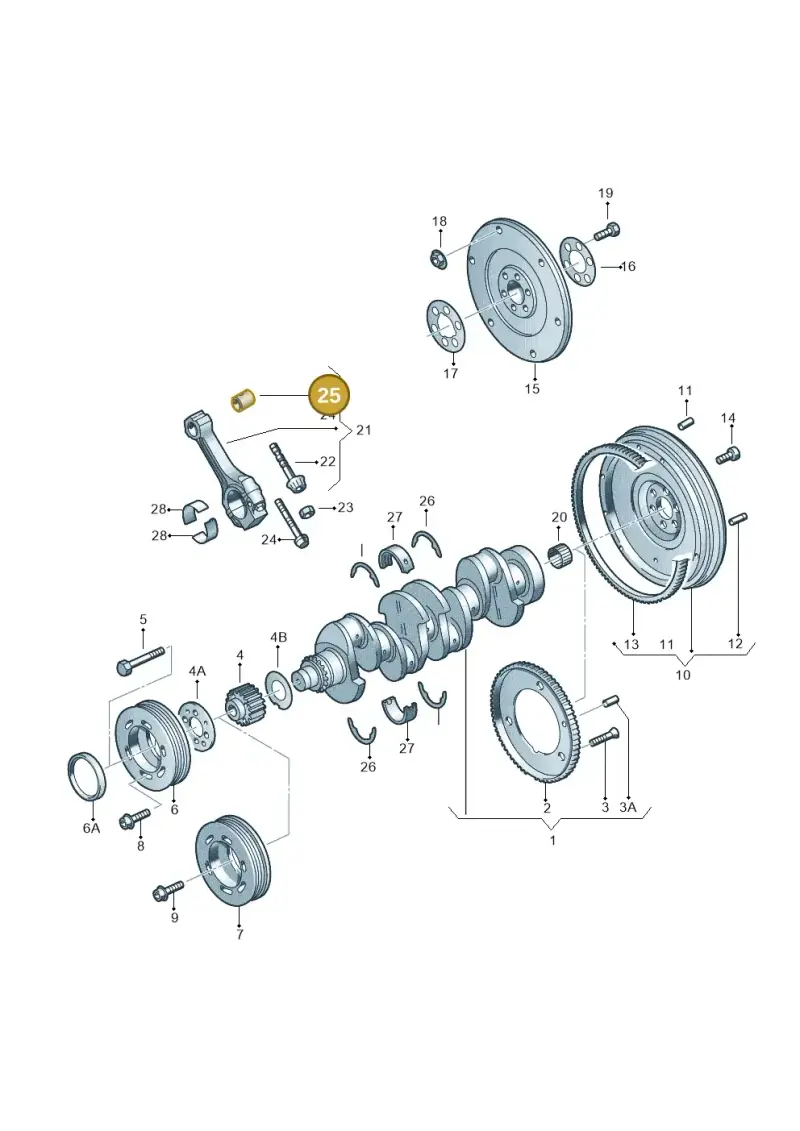 028105431C — Skoda OCTAVIA/COMBI/4X4      01> (2000-) diagram 194105150, position 25