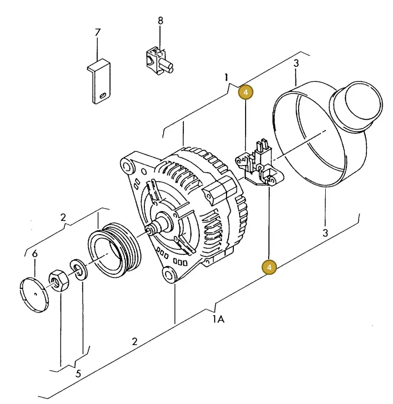 028903803DX — Skoda FELICIA (1994-2001) diagram 101903300, position 4