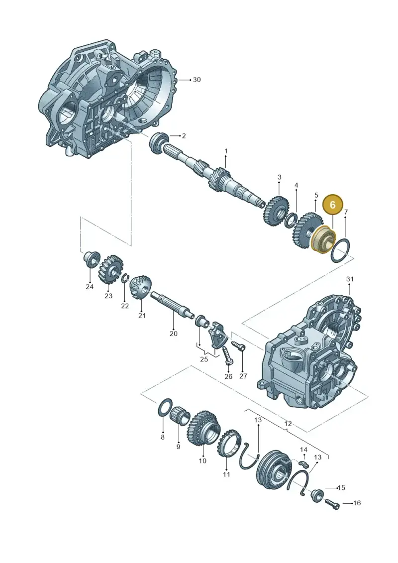 02A311123D — Skoda ROOMSTER               06> (2006-) diagram 201311390, position 6