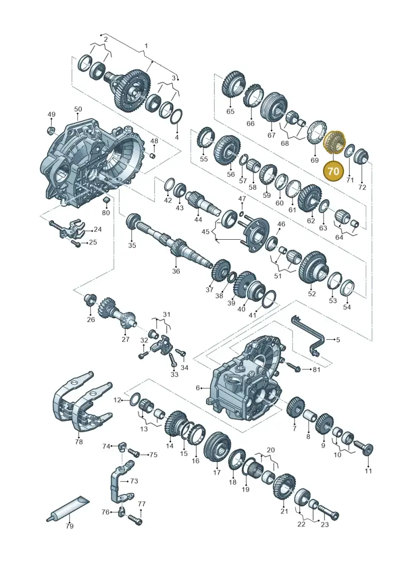 02A311145CA — Skoda Octavia (2019-2024) diagram 2gk300352, position 70
