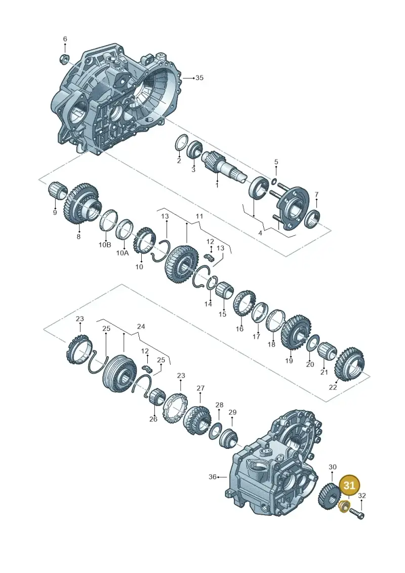 02A311324C — Skoda OCTAVIA/COMBI/4X4      04> (2004-) diagram 201311380, position 31