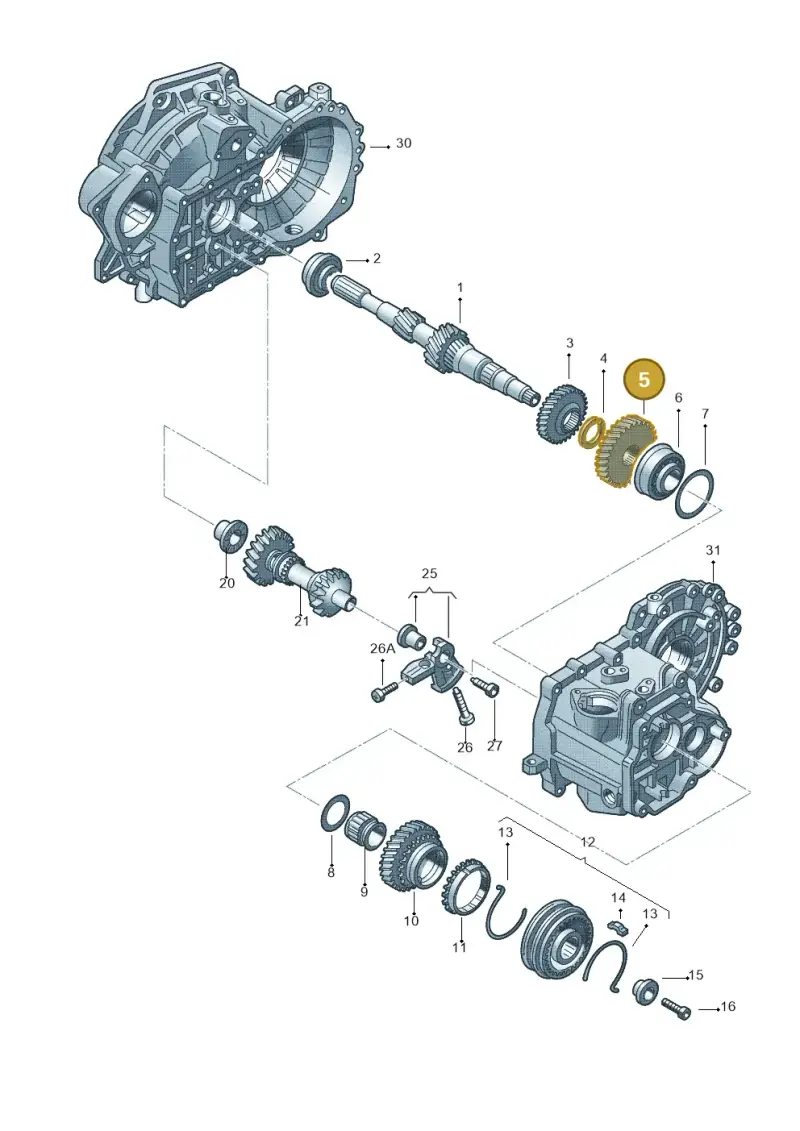 02A311351AP — Skoda Yeti (2013-2017) diagram 690311390, position 5