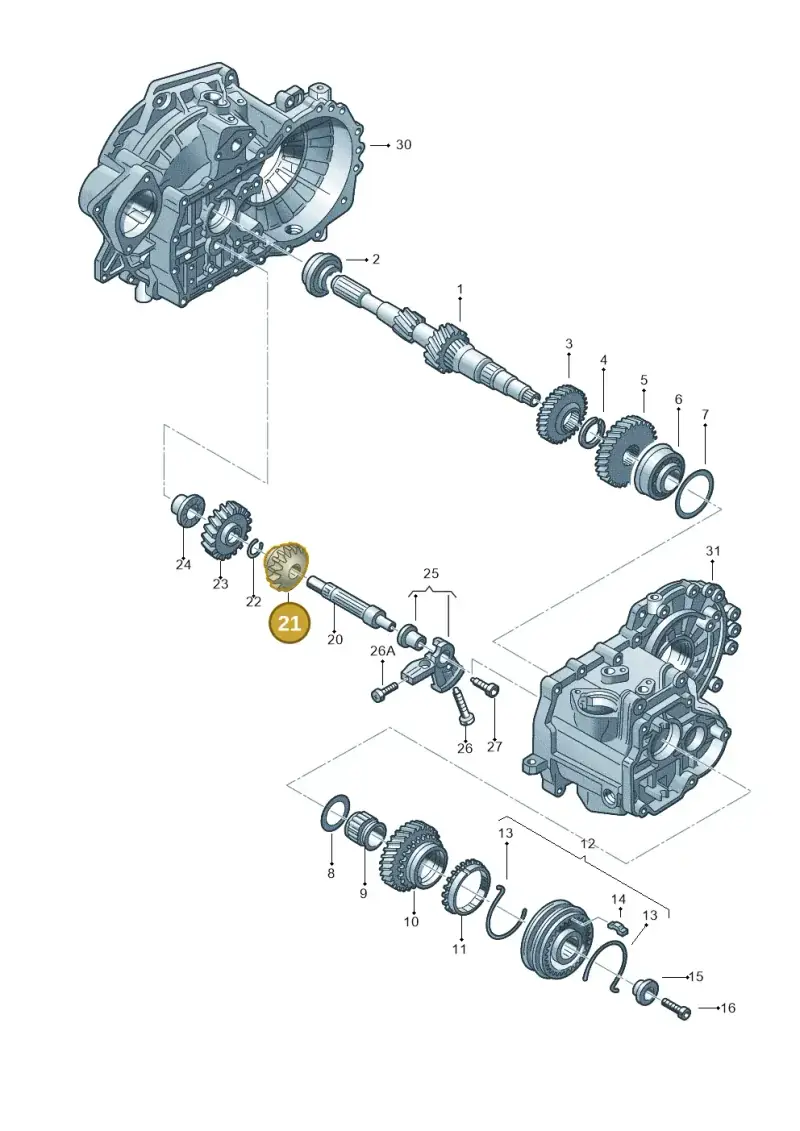 02A311531K — Skoda Superb Ambition (2009-2015) diagram 420311390, position 21