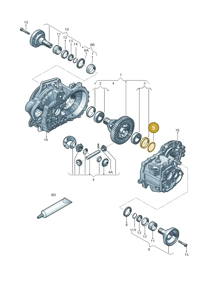 02A409210M — Skoda Yeti (2013-2017) diagram 420409200, position 5