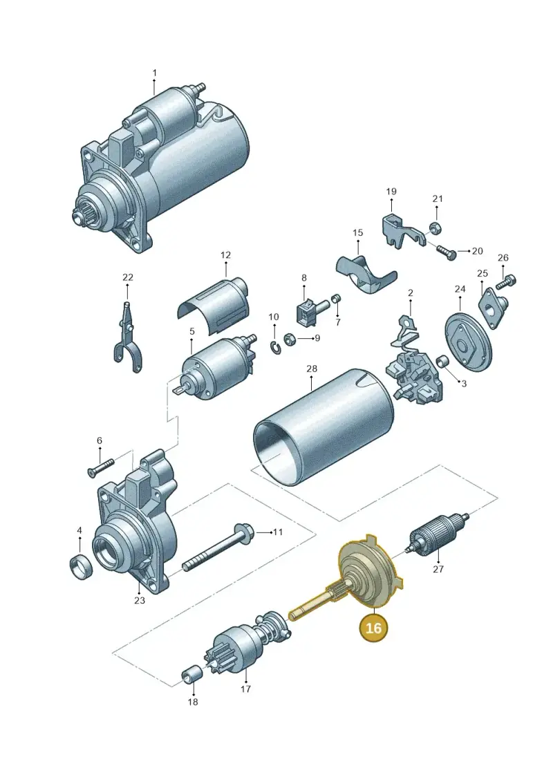 02A911303A — Skoda OCTAVIA/COMBI/4X4 (1996-2000) diagram 176911000, position 16