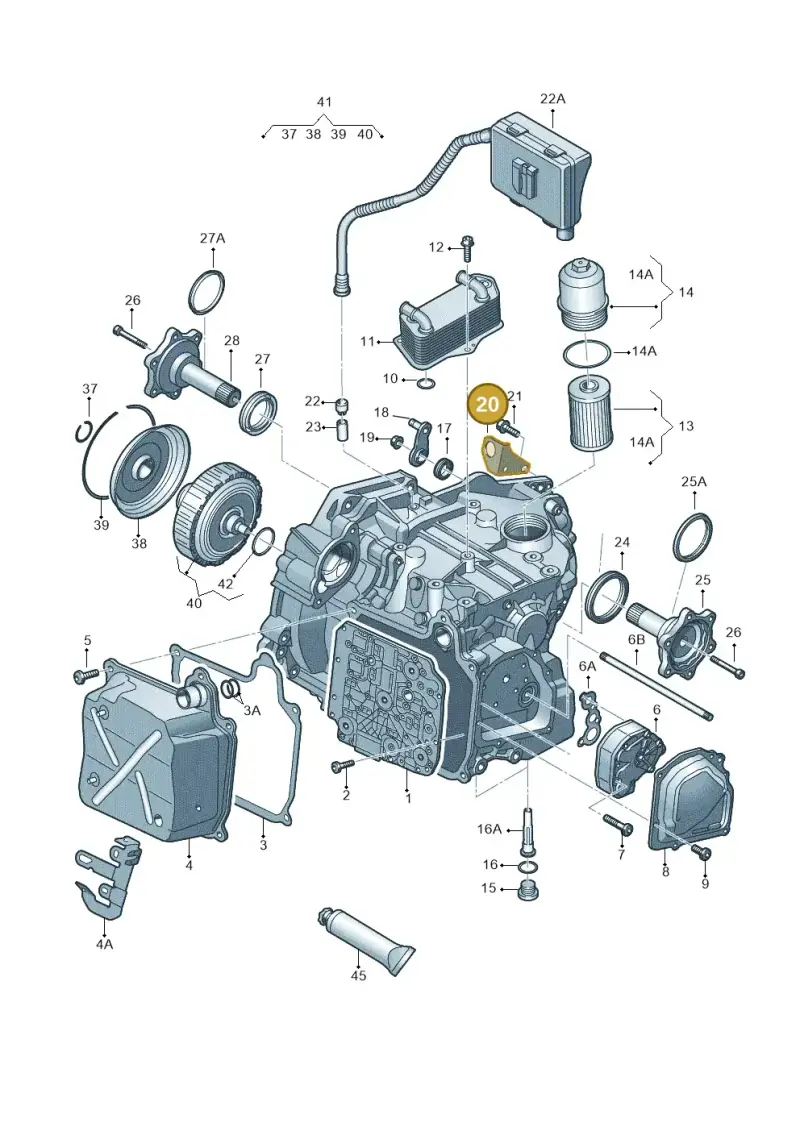 02E321397D — Skoda Octavia (2017-2020) diagram 746321650, position 20