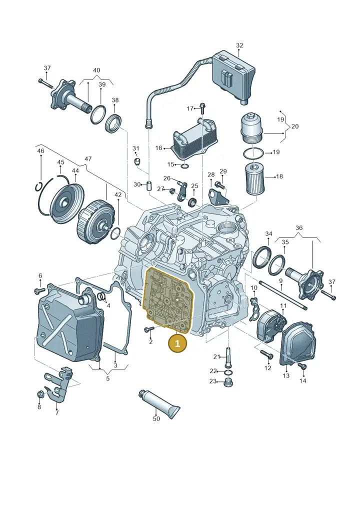 02E325025AQZ5H — Skoda Superb Combi (2015-2024) diagram 793321650, position 1