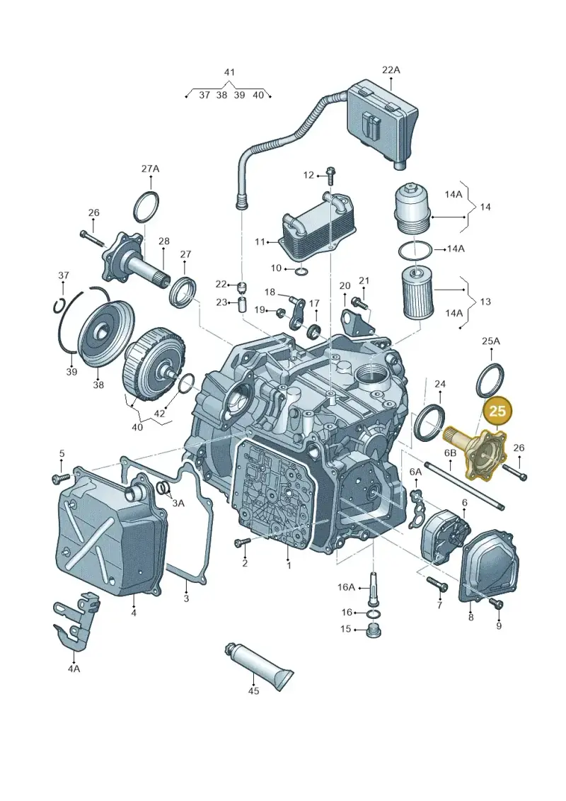 02E409343C — Skoda Octavia (2017-2020) diagram 746321650, position 25