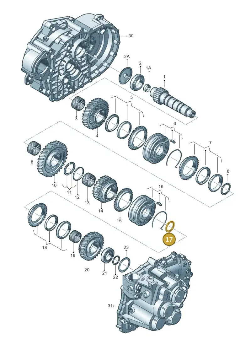 02F311187 — Skoda Octavia (2019-2024) diagram 694311430, position 17