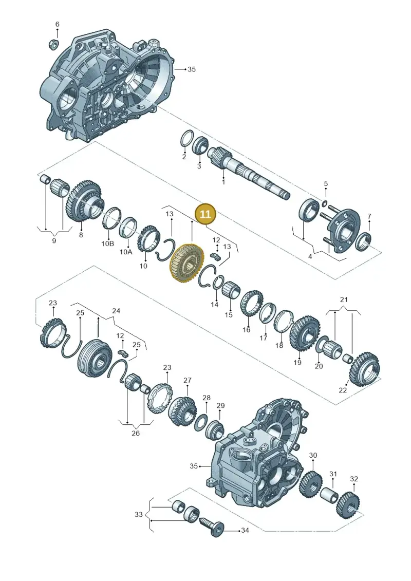 02J311239K — Skoda Superb (2013-2015) diagram 409311400, position 11