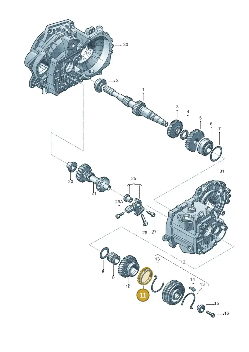 02J311295C — Skoda Yeti (2009-2013) diagram 690311390, position 11