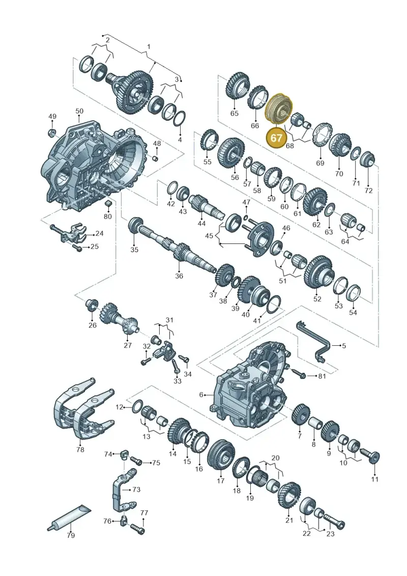 02J311301N — Skoda Kamiq (2019-) diagram 2gk300352, position 67