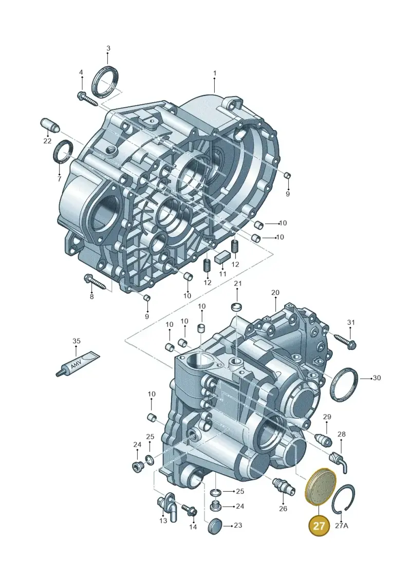 02M301211D — Skoda Octavia (2017-2020) diagram 634301150, position 27