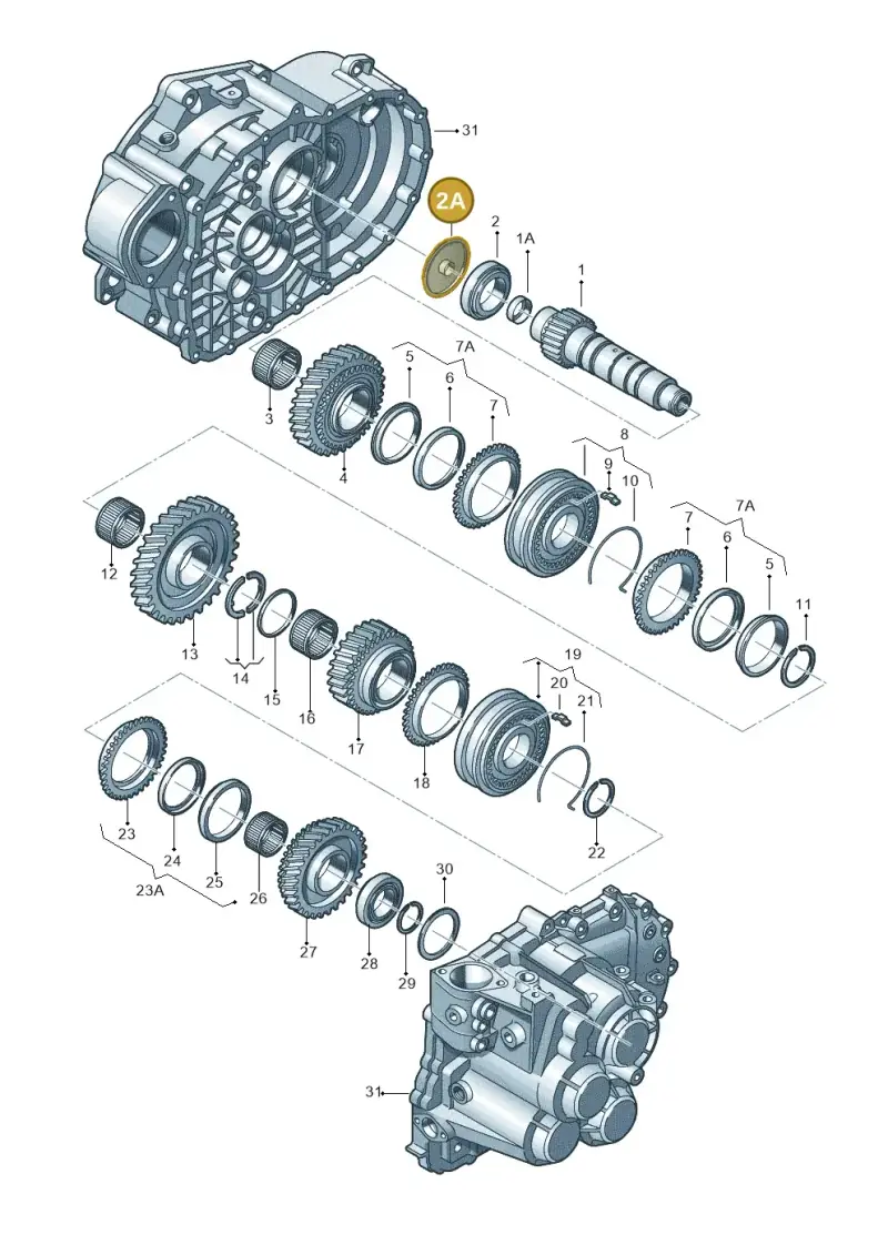 02M301308A — Skoda Yeti (2013-2017) diagram 649311430, position 2A