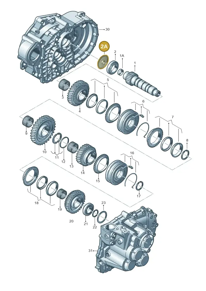 02M301308A — Skoda Octavia (2019-2024) diagram 694311430, position 2A