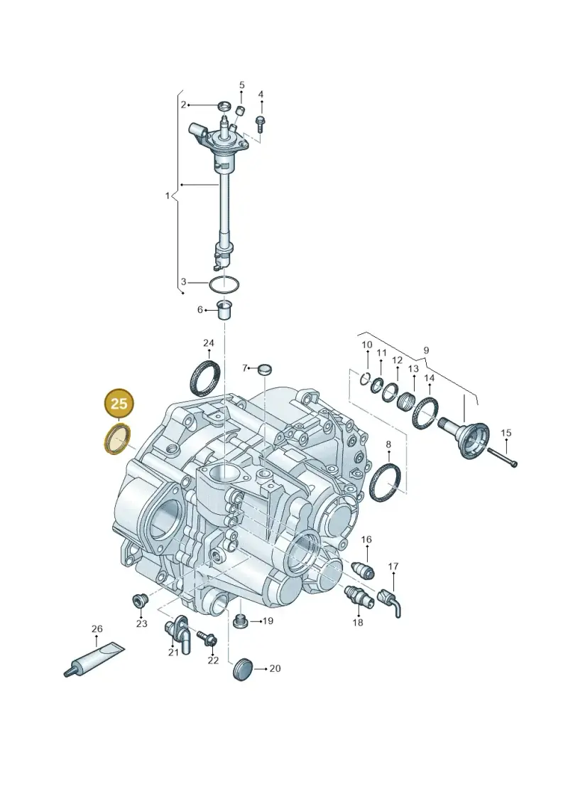 02M311113A — Skoda Octavia (2019-2024) diagram 813300510, position 25