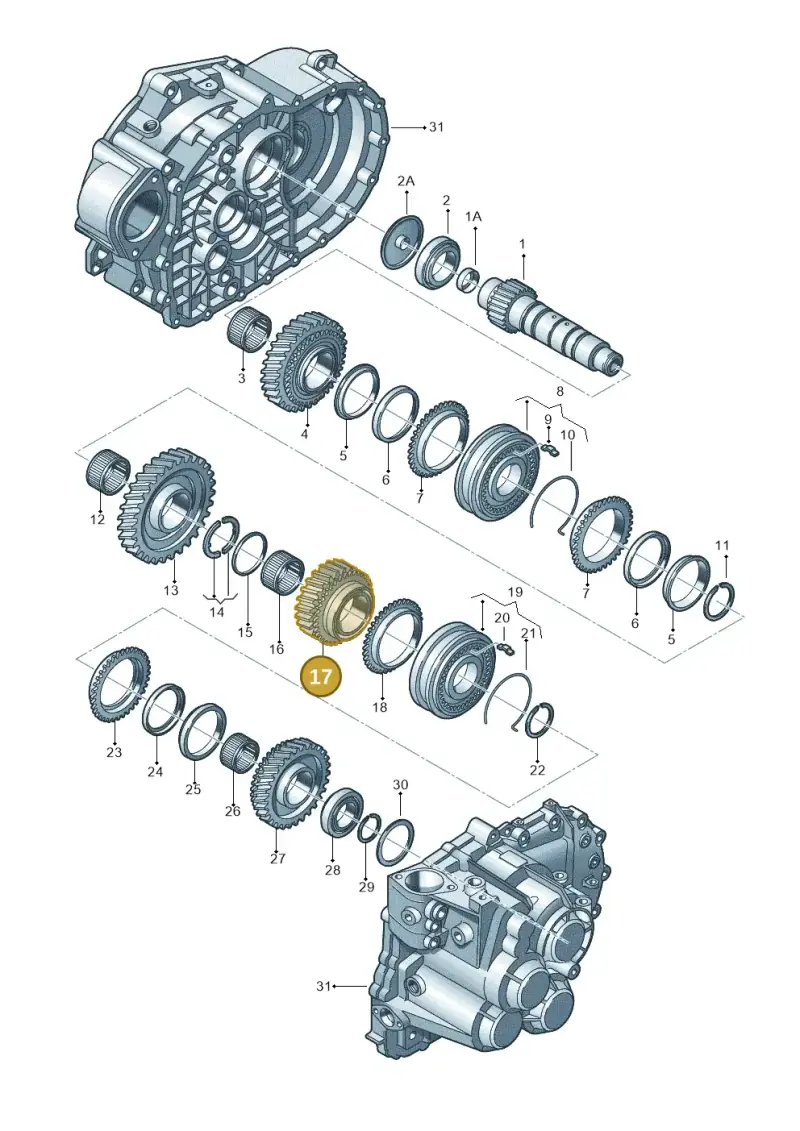 02M311145P — Skoda OCTAVIA/COMBI/4X4      04> (2004-) diagram 194311580, position 17
