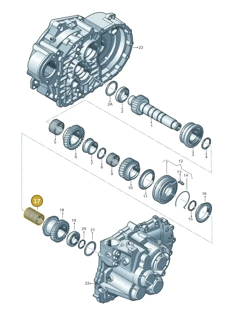 02M311151 — Skoda Yeti (2013-2017) diagram 194311590, position 17