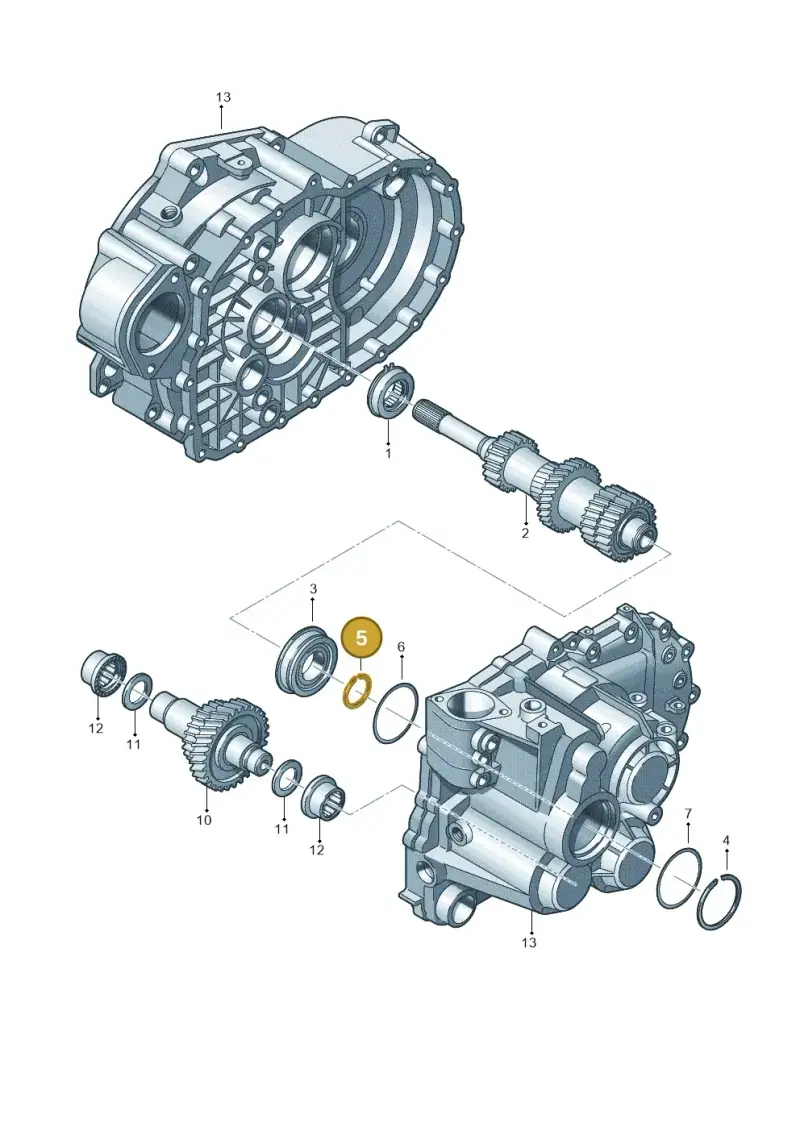 02M311187C — Skoda Superb (2013-2015) diagram 406311360, position 5