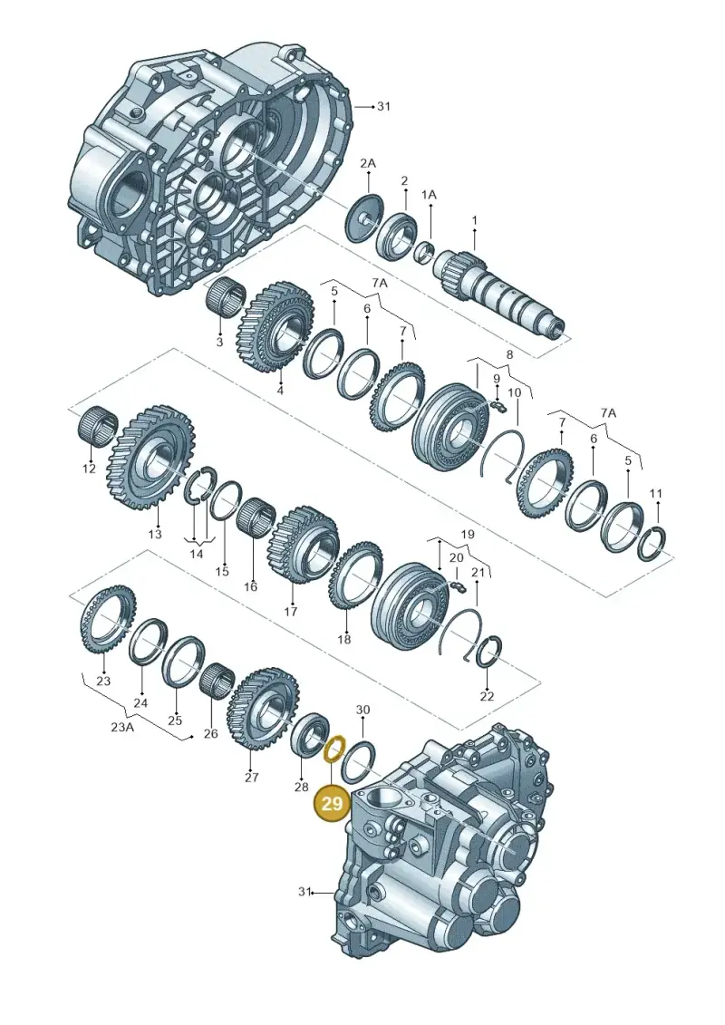 02M311187F — Skoda Yeti (2013-2017) diagram 649311430, position 29