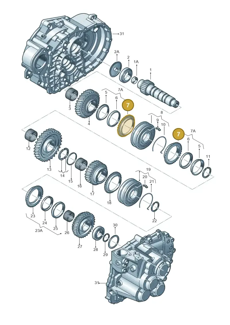 02M311247A — Skoda Yeti (2009-2013) diagram 649311430, position 7