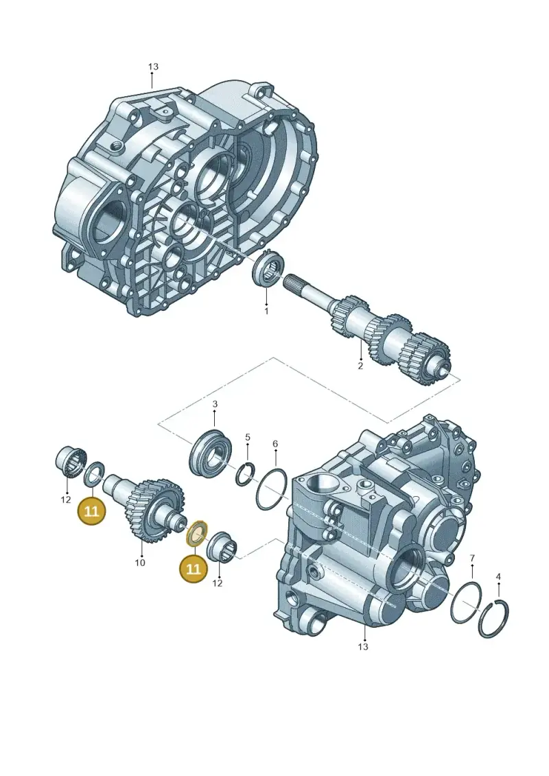 02M311517 — Skoda Octavia (2017-2020) diagram 406311360, position 11
