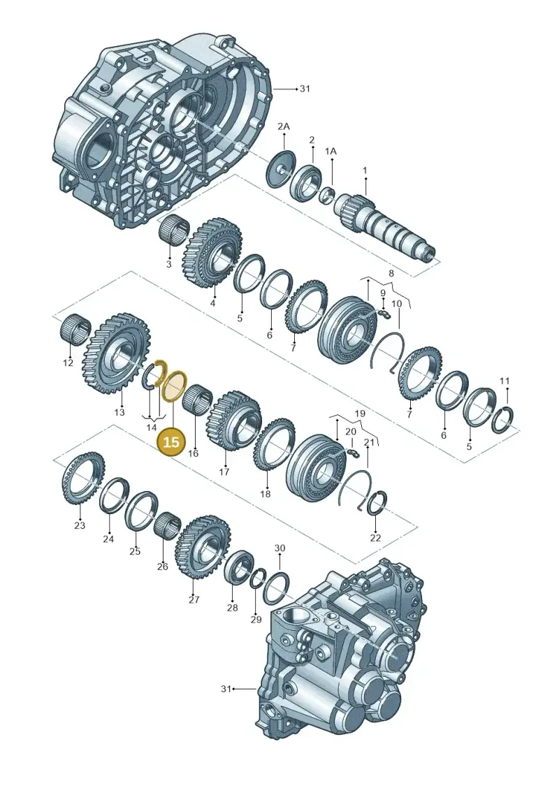 02M311919A — Skoda Superb (2013-2015) diagram 194311580, position 15