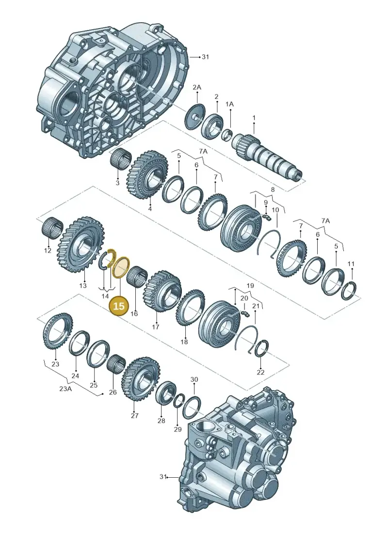 02M311919A — Skoda Yeti (2013-2017) diagram 649311430, position 15