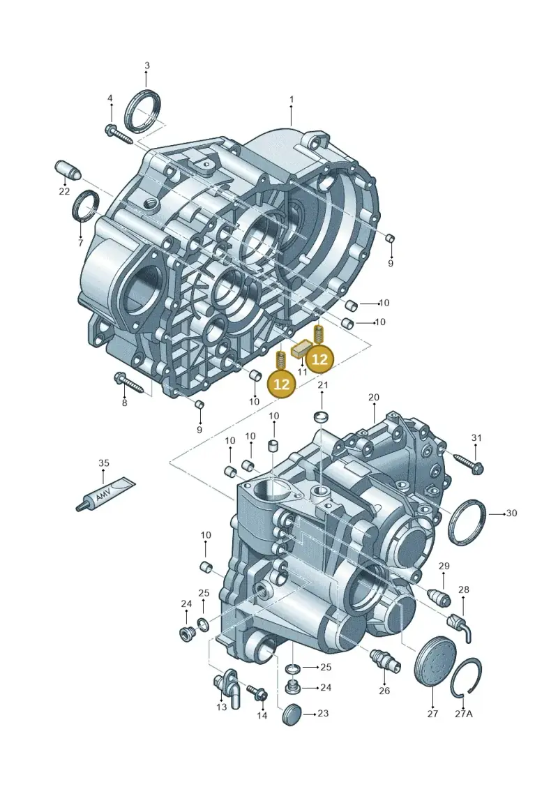 02Q301561A — Skoda Octavia (2017-2020) diagram 634301150, position 12
