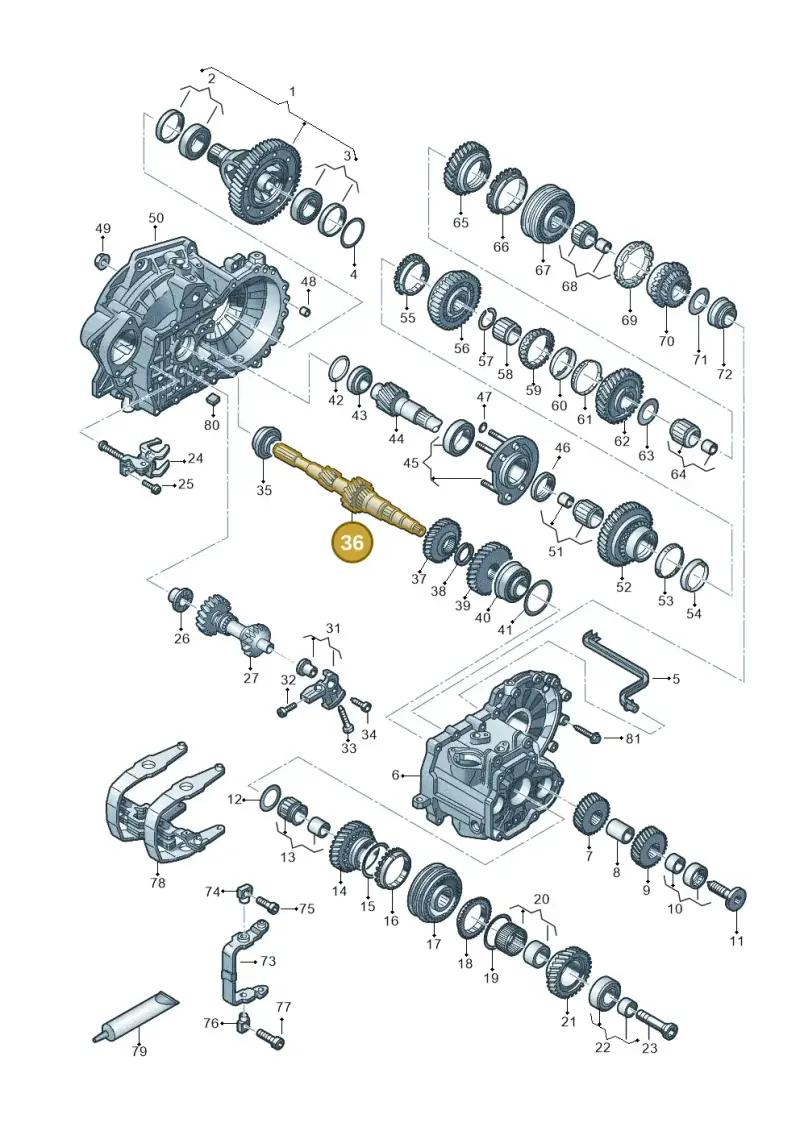 02S311103E — Skoda Octavia (2019-2024) diagram 2gk300352, position 36